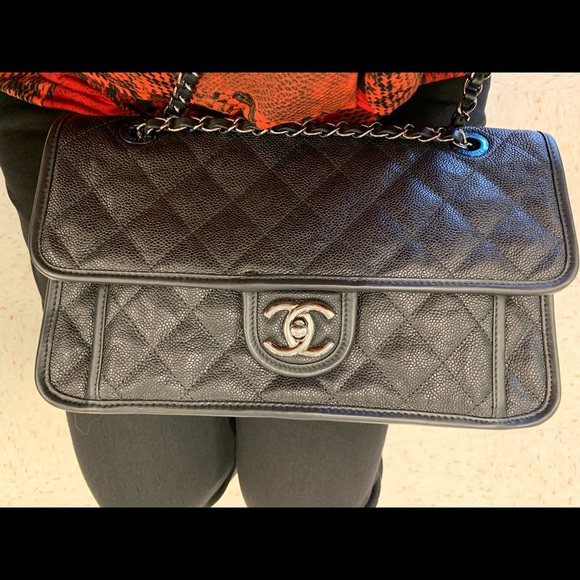 Authentic Chanel French Riviera blk Med Caviar bag - Picture 8 of 8